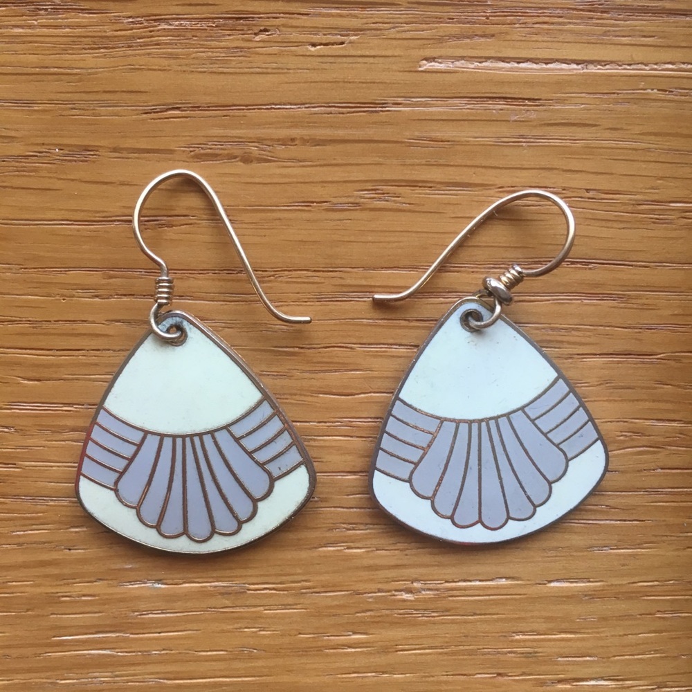 Laurel Burch Waterfall Earrings Art-Deco Style